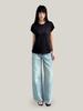 Yuyi Women's Retro High Waist Loose Wide Leg Jeans, Floor-Length, Slimming Washed, Spring 2026 Style, Model C8187