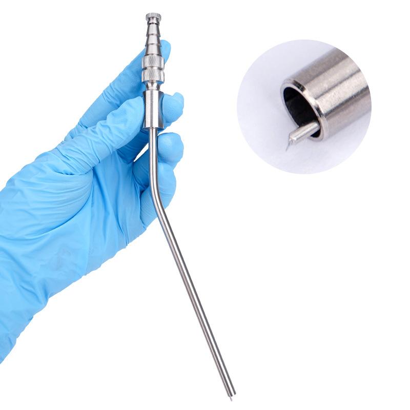 1 Stück Zahnmedizinischer Aspirator Edelstahl Saugrohr Laborrohr 2 mm/3 mm/4 mm/5 mm Implantatwerkzeug für Zahnklinikgebrauch