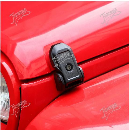JIDIXIAN Car Engine Hood Buckle Accessories Fit for Jeep Wrangler JK 2007-2017 Direct Replacement for Original Hood Latches