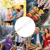 Stainless Steel BBQ Skewer U-Shaped Barbecue Brazing Fork Reusable Kebab Accessories Grill Sticks 10 Pieces Double Pronged Tool