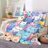 1pc Cats Pastel Lightweight Flannel Blanket, Comfortable and Warm Blanket, for Office and Camping Sofa Bed, Livingroom145