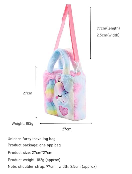 

ADISA Unicorn Toddler Bag Princess Cute Crossbody School Bags Gift for Girls (Purple) M фиолетовый
