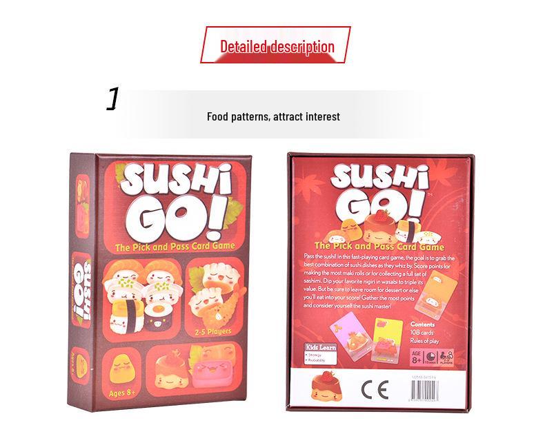Sushi Go Party! Parent-Child Sushi Dog Fun Board Game for Kids
