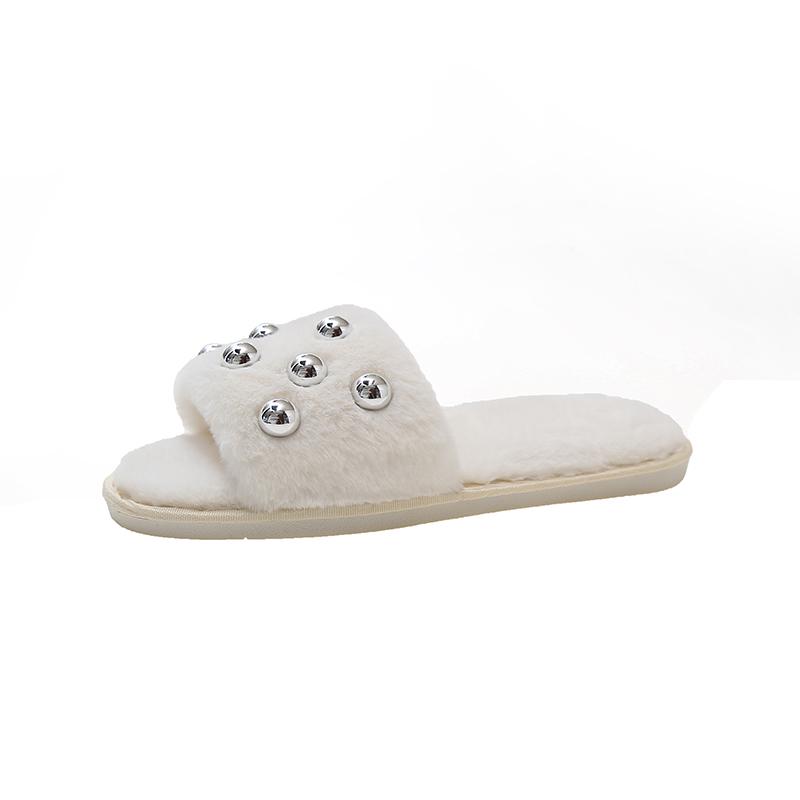 Fashion 2025 New Fluffy Casual Women's Slippers Luxury Designer Woman Shoes Autumn Winter Elegant Fashion Footwear Indoor Fur Slides