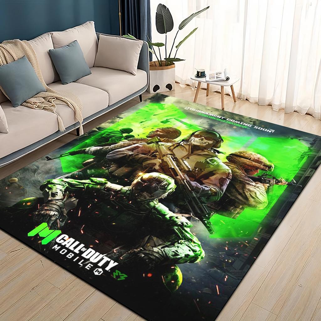 COD 27 Style New Call of Duty Ghost Simon Gun Games Carpet Rug for Living Room Bedroom Home Sofa,Kids Play Non-slip Floor Mat