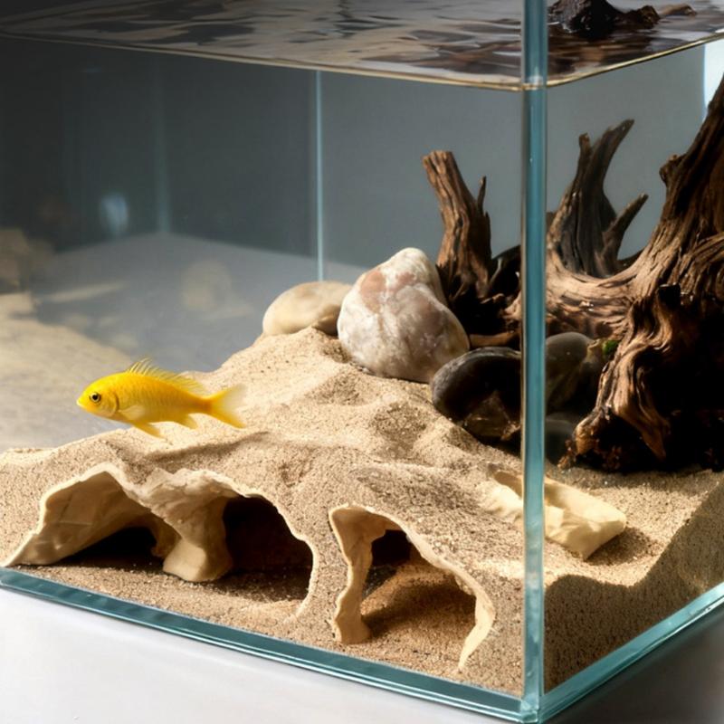1Pcs 3D Print Natural Curve Under Gravel Tunnel Cave Aquarium Decor Fish Tank Underground Cave For Fish Reptile Shelter
