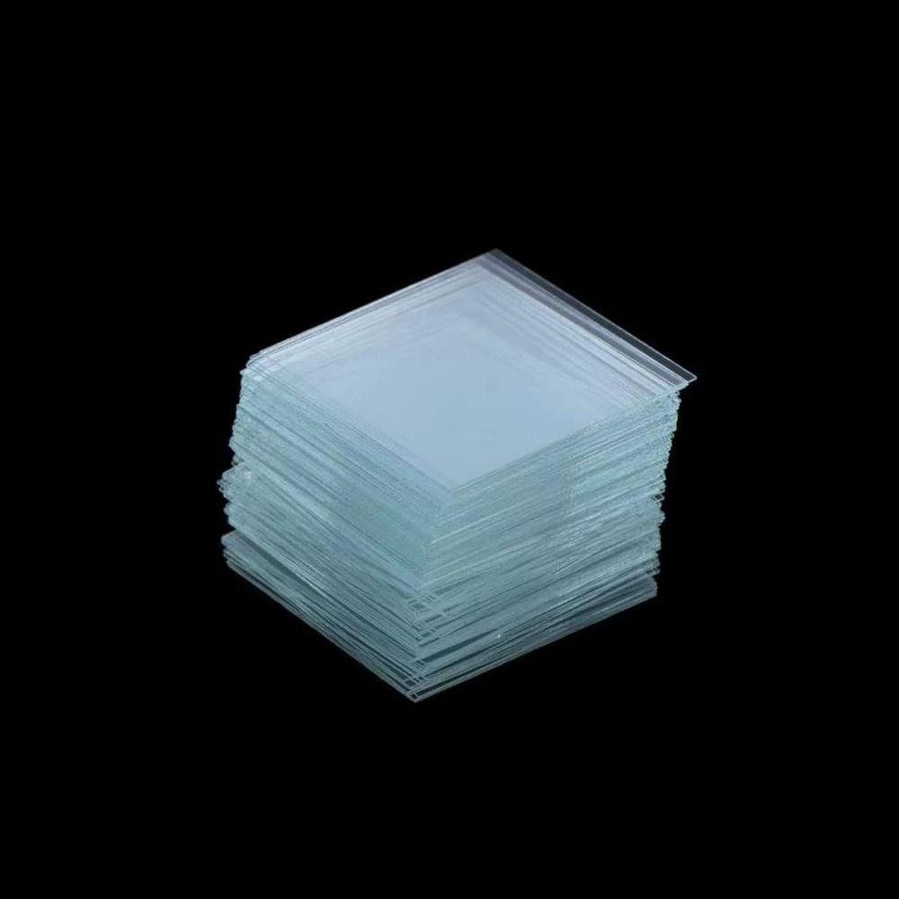 100Pcs Glass Microscope Slides Coverslips Glass Cover Slips  for Biological Specimen Preparation