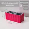 20ft Container Model Pen Holder & Business Card Box with Customizable Patterns/Text - Plastic Ornament
