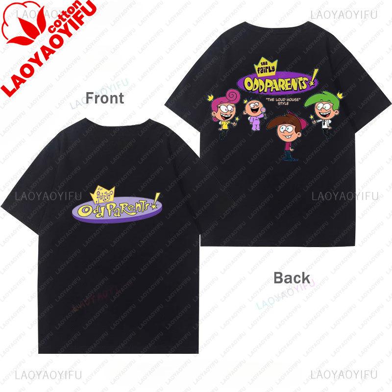 Neuer Stil Cartoon T-Shirt Die Fairly Odd Parents Aufdruck Oberteile Sommer Kurzarm T-Shirts Nostalgie Retro Street Fashion T-Shirts