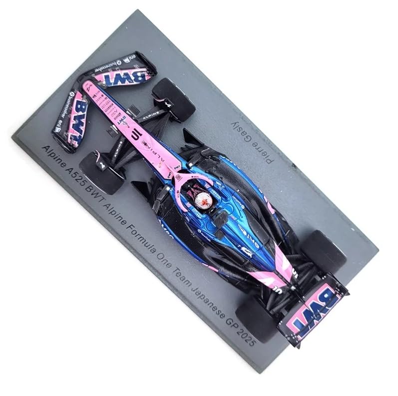 Spark BWT Alpine F1 Team A525 2025 F1 Japanese GP Gasly Completed Model with Sponsor Logo Display 1/43 #10 P.