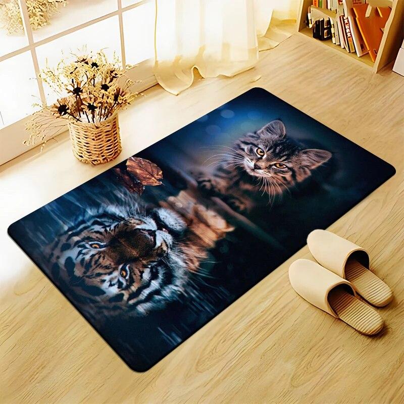 

3D-художній друк Килим із принтом тигра для вітальні Килим великої площі М’який килим Прикраса дому Килимки Бохо Килимки Dropshipping 40cm by 60cm