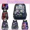 Versatile Murder Drones Plush Backpack For School Unisex Anime-inspired Design