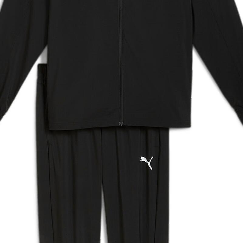 Puma Fashion Trend Full Zip Top Comfortable Versatile Solid Color Casual Sports Suit Men Tops Black 526371-01