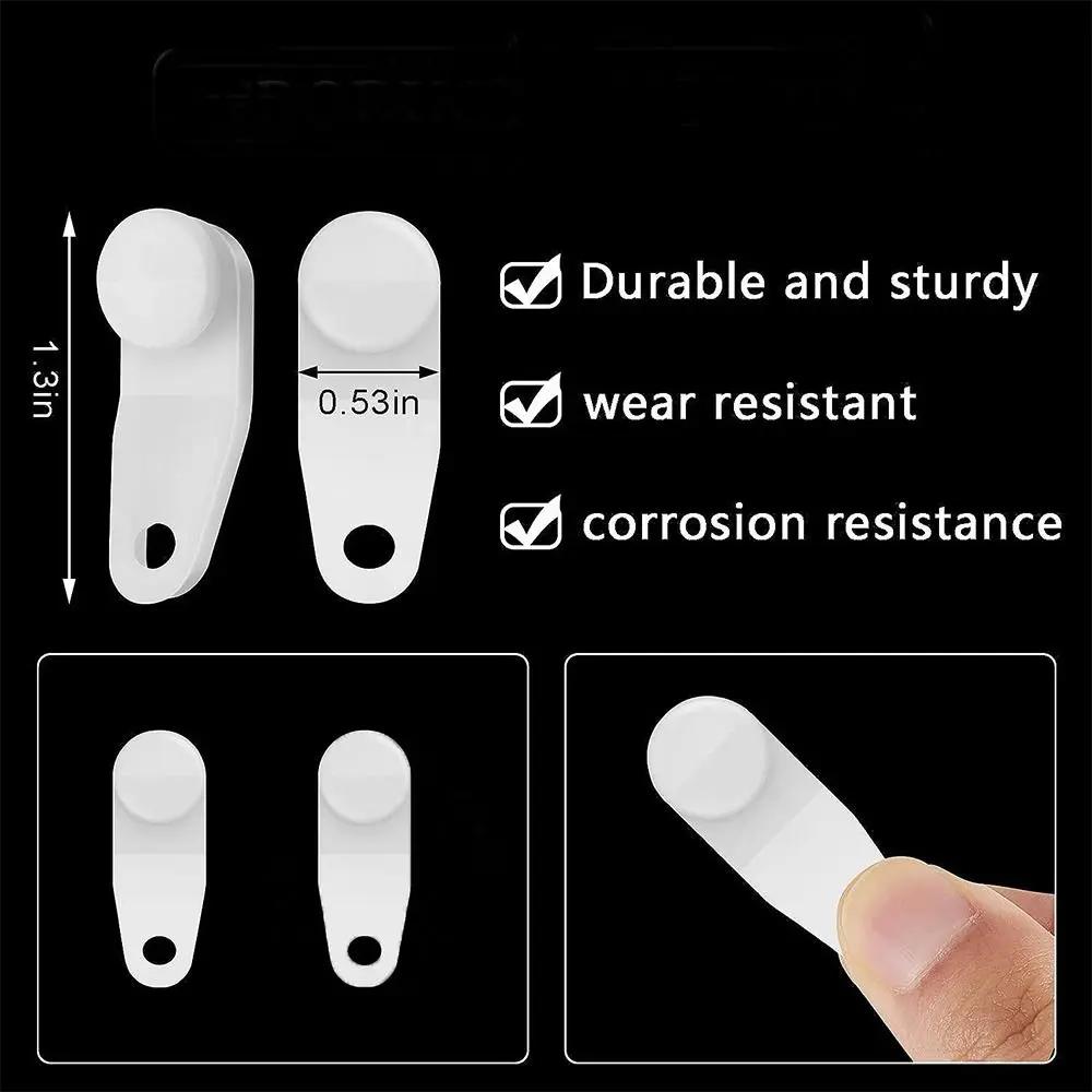 50 Pcs New White Curtain Track Clips Durable Multifunction Curtain Track Hooks Plastic Drapery Hooks Shower