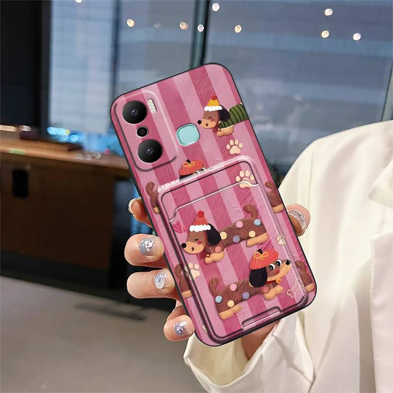 Schützende Anti-Knock-Handyhülle für infinix X6825/Hot20 Play Hülle Staubdichte Softcase Silikon Kartenfach Wasserdicht