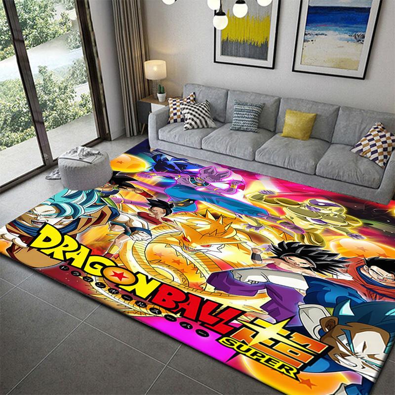 

Soft Plush Dragon Ball Themed Bedroom Ruganime soft washable cartoon floor carpet 60x90cm
