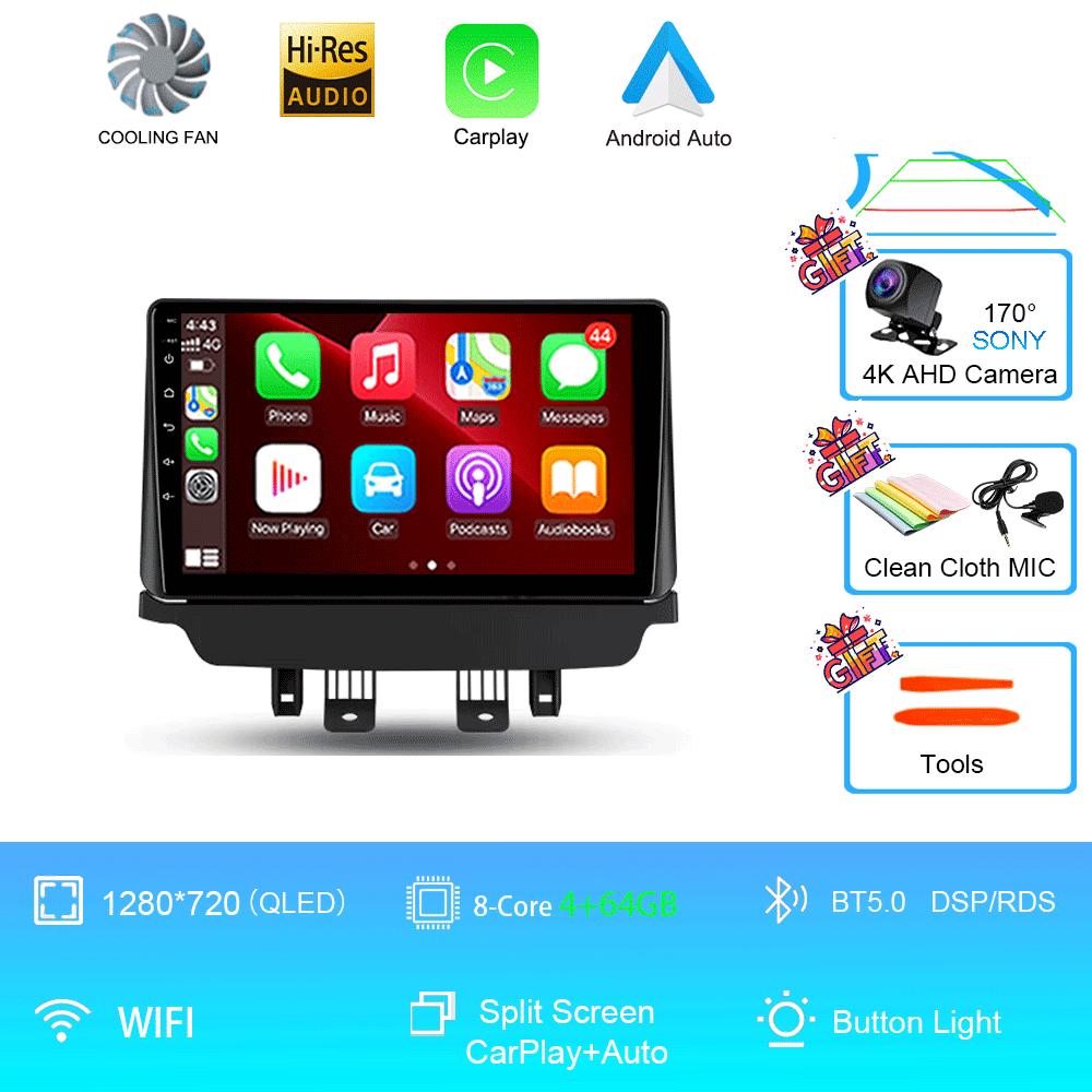Car Radio Android 14 Auto For Mazda CX-3 CX3 Mazda 2 DK 2014 - 2021 Carplay Stereo Multimedia Player GPS Navigation 2din WIFI+4G