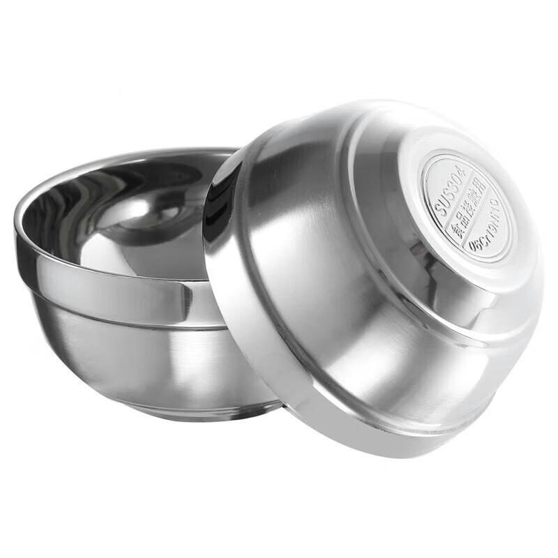 NHZHIW 304 Stainless Steel Double-Layer Insulated Bowl
