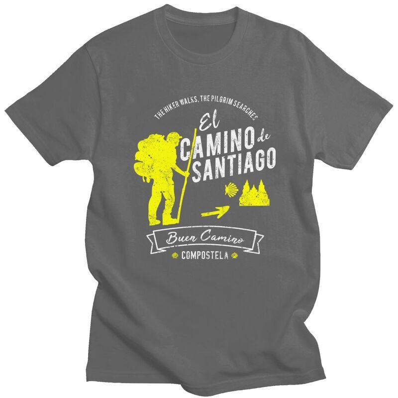 

Custom Cool Buen Camino De Santiago T Shirt Men Short Sleeve Pure Cotton Tshirt Leisure Tees Fashion Tshirts 4XL