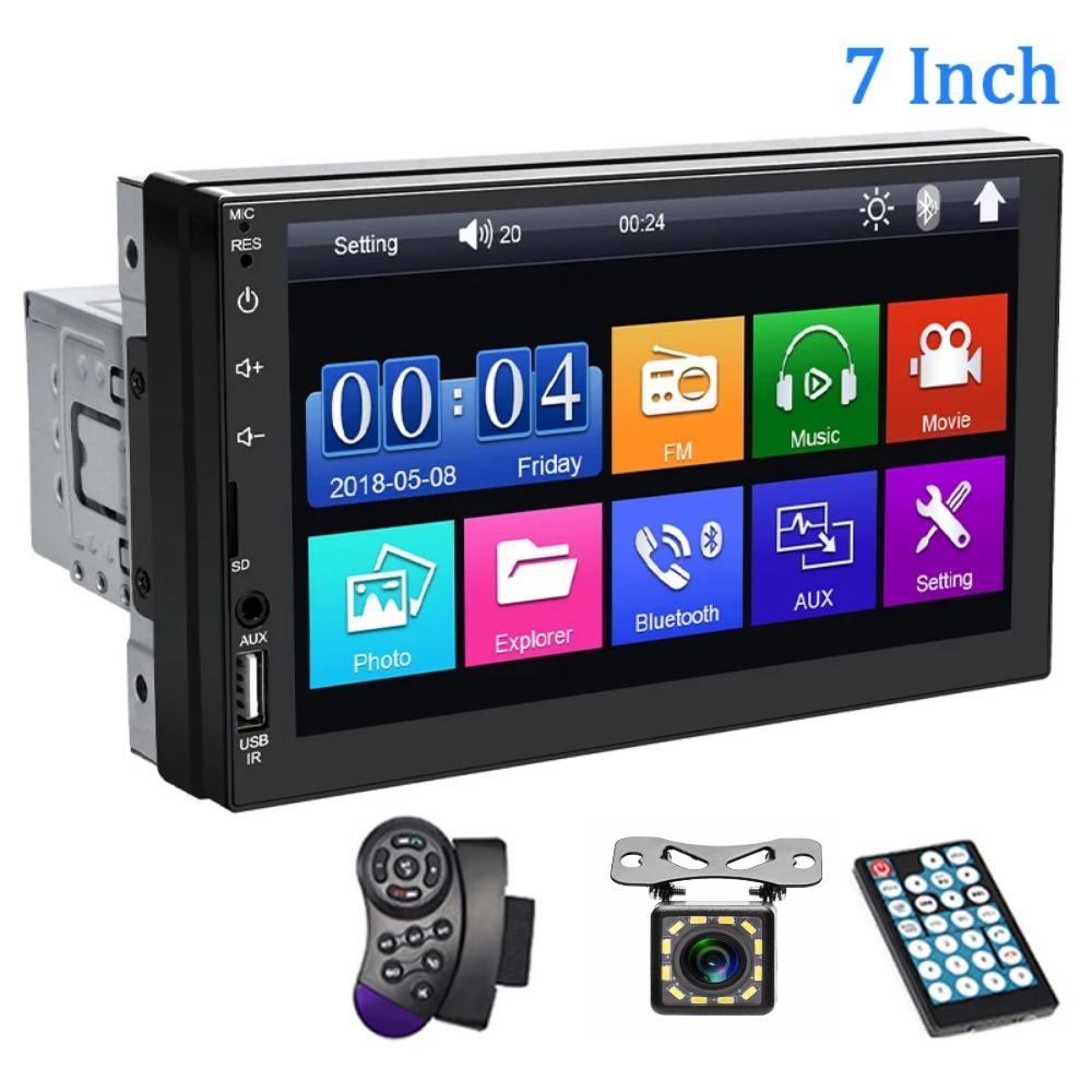 

Автомобильный радиоприемник 1 Din 7-дюймовые стереосистемы для автомобиля Mirror Link FM Aux-вход Bluetooth мультимедийный плеер HD сенсорный экран MP5 1 PCS