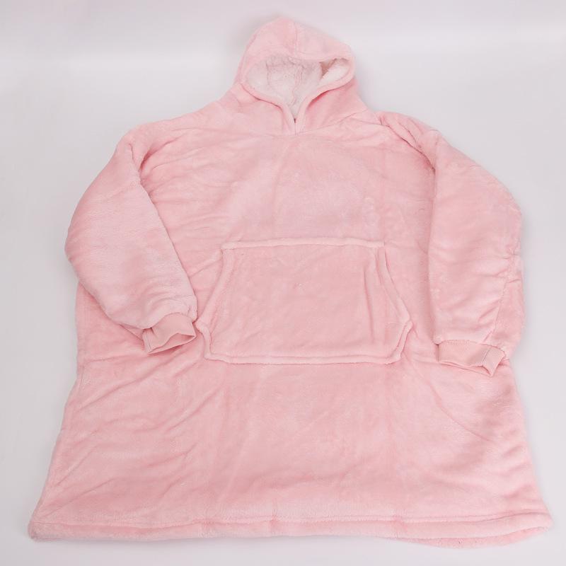 Unisex Hooded Fleece Blanket Pullover for Outdoor Warmth and Cold Protection