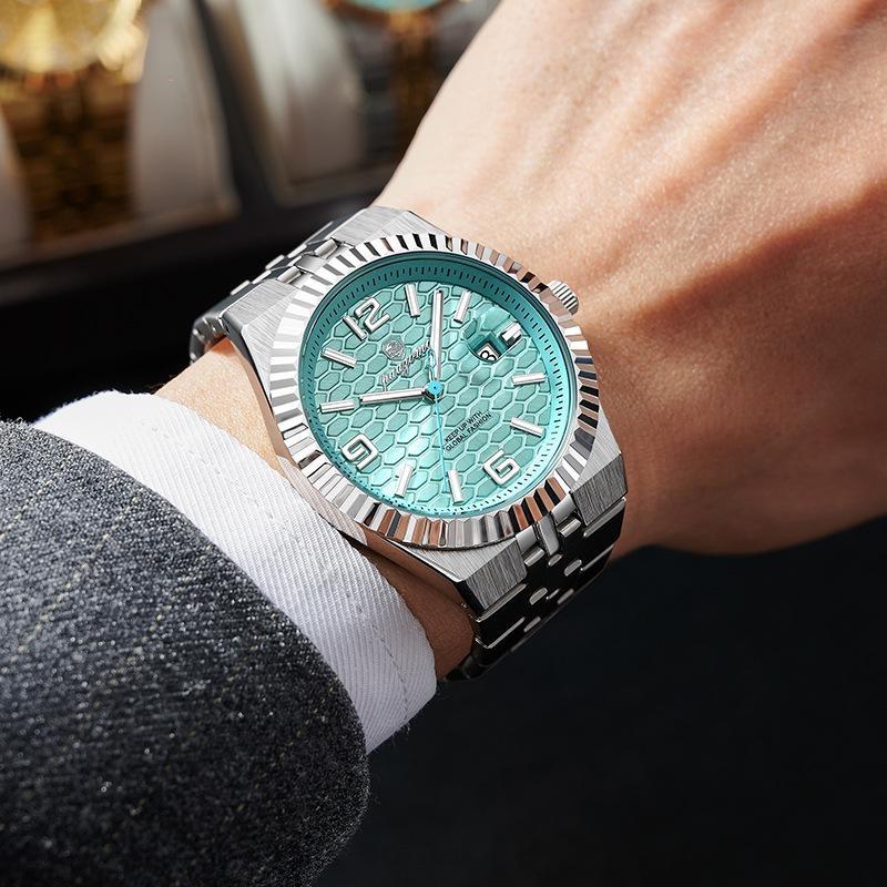 Luxury Business Men Wristwatch Waterproof Luminous Date Military Man Watch Stainless Steel Fashion Men's Quartz Watches