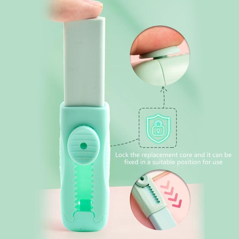 4Pcs Retractable Eraser Sliding Retractable Pencil Erasers Colorful Art Erasers Rubber Eraser for Kids Students School