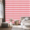 Harlequin Diamonds Wallpaper, coral background, coral center, 50x1000