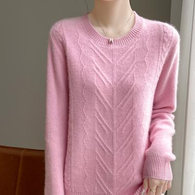 Pullover für Damen im Herbst- und Winterstil, modisch und vielseitig, Kaschmir-Strick-Basisshirt, temperamentvoll, figurbetont, Pullover