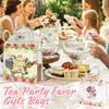 24 Pcs Tea Party Gift Bags Clear Pvc Gift Bags With Handles Floral Gift Bag Teapot Goodie Treat Bag Tea Party Favors Decorations