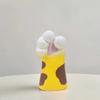 1PC Ornaments Funny Vase Painted Pattern Resin Exquisite Home Decor Cat Lover Gifts Cat's Paw Shape Cute 15.7x7.9x8.2cm