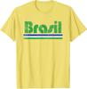 Brazil Brasil Fan Retro Vintage Flag T-Shirt