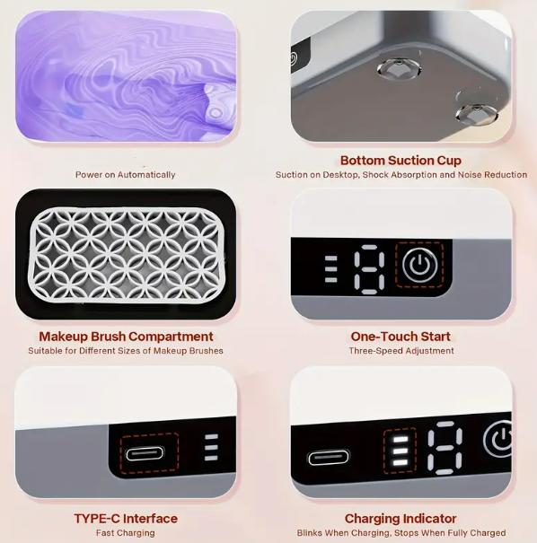 Cosmetic brush cleaning machine household small large-capacity jewelry Cosmetic Contact Lenses nail sterilization cleaner