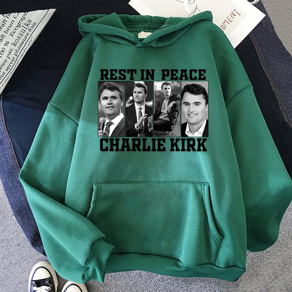 RIP Charlie Kirk Hoodie New Fashion Women Harajuku Aesthetic Graphic Hoodies Unisex Autumn Winter Casual Pullovers Sweatshirts