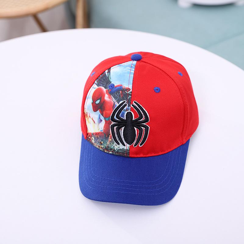 Spring And Autumn Children'S Hat Cartoon Embroidery Bat Cap Girl Sun Hat Boy Spider Baseball Cap