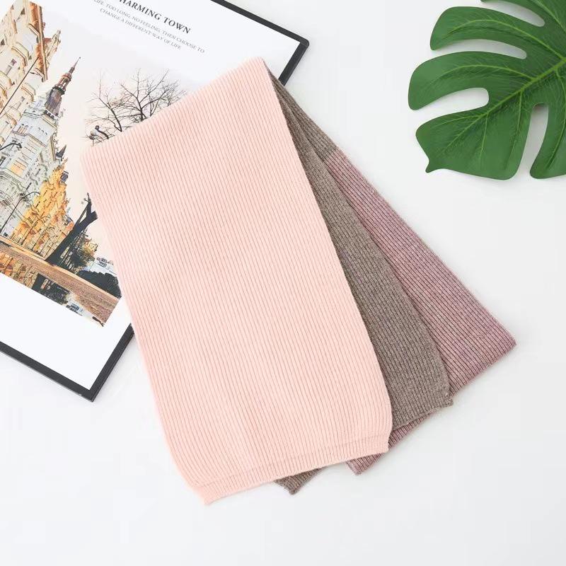 Damen Zweifarbiger Strickwollschal - Herbst/Winter Halswärmer, Koreanischer Stil, Vielseitig & Warm