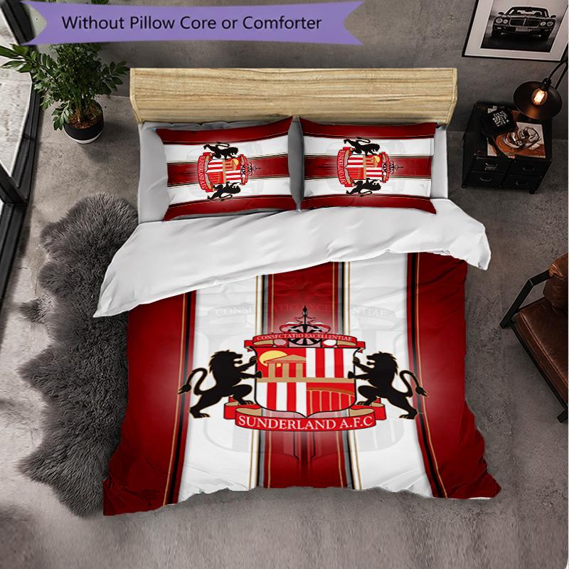 Biancheria da letto a tema Sunderland Set 3 pezzi Copripiumino Biancheria da letto decorativa per camera da adolescente Decorazione per la casa