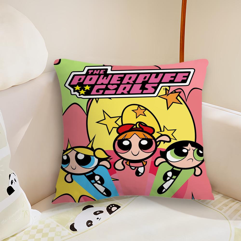 T-The Powerpuff Cartoon G-Girls Cushion Cover Cushion Room Bedroom Headboard Sofa Living Backrest Nap Time Pillow Case