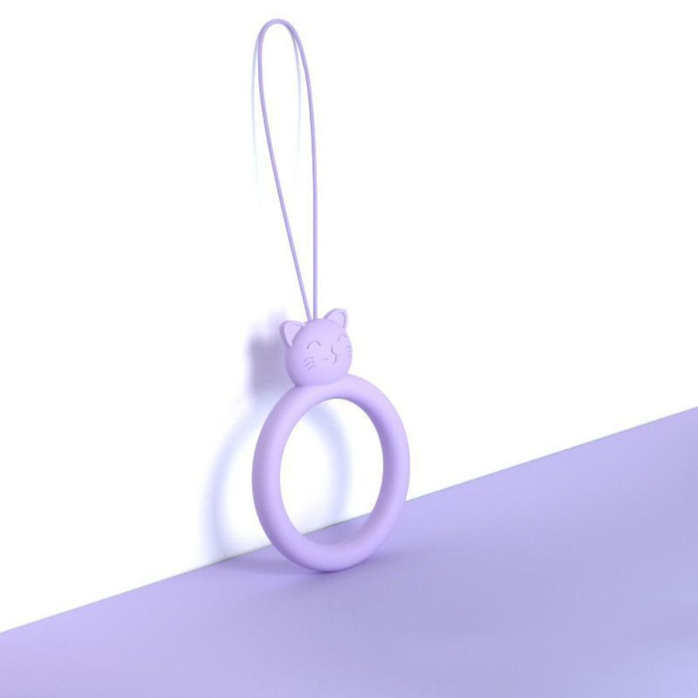 Anti-lost Mobile Phone Pendant Finger Ring Silicone Phone Short Lanyard  U Disk Hanging