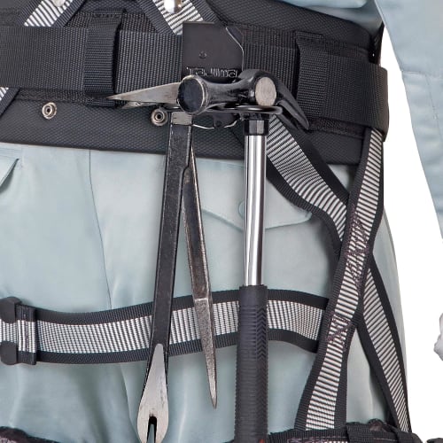 Tajima Safe System Detachable Tool Holder, High-Strength Steel, 3-Hole Hammer, SFKHI-H3. Easy To Attach and Detach. Can Be Attached To Your Belt Later