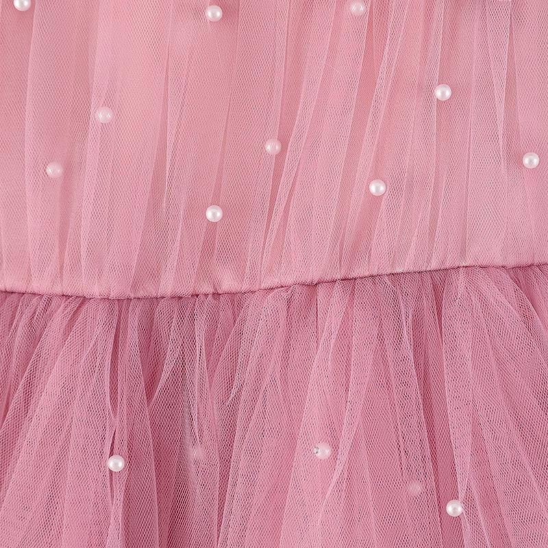 Baby Girl Dress 0-5Y Pearl Princess Dress Baby Baptism Dress Lace Tutu Net Yarn Girl Birthday Party Dress Girl Dress