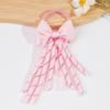 Grosgrain Ribbon Long Hair Ties Bows For Baby Girls Curly Hair Bows Elastic Colorful Kids Hair Band 2Pcs/Lot Whole