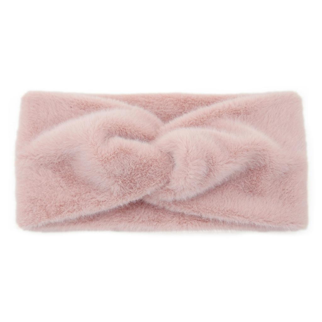 Fitness Sport Headband for Female Wide Turban Knot Hairband Elastic Ear Warmer Headwrap Furry Plush Headband for Yoga