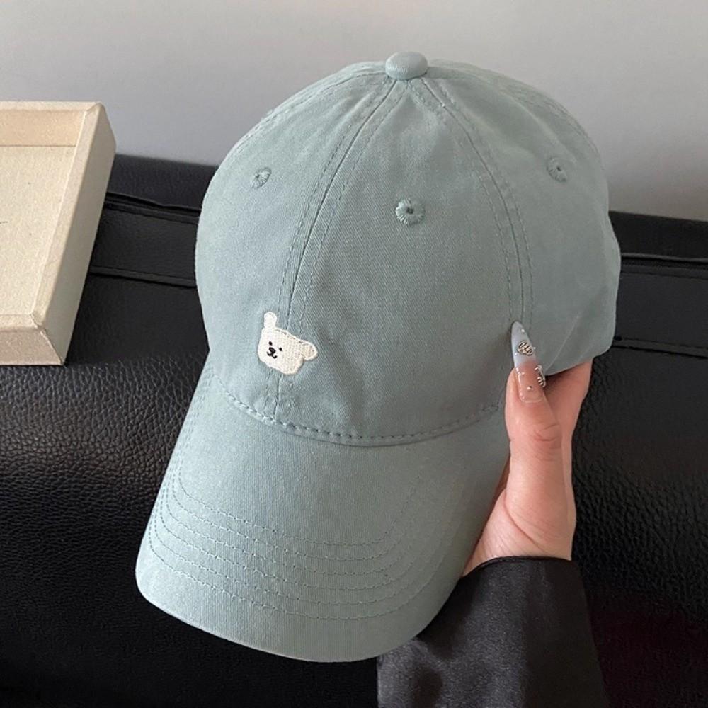 Korean Puppy Embroidery Cap Solid Color Snapback Hat Fashion Men Women Baseball Cap  Teenagers