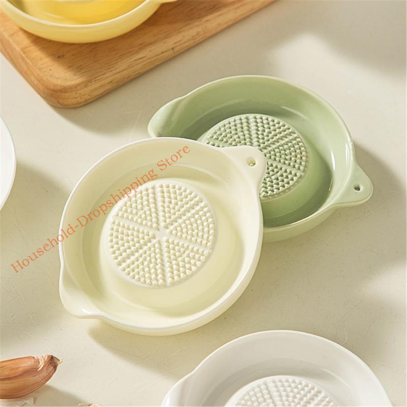Multifunctional Ceramic Garlic Crusher for Preparing Garlic Pastes Gingers Puree and Seasonings Vegetable Grater Grinder