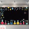 2D Planar Banner - 1 Piece of Laboratory Molecular Chemistry Background Decoration Party Decoration - Polyester Material