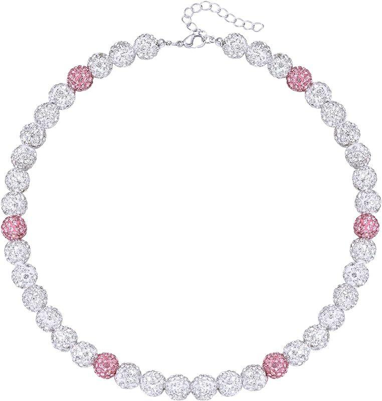 Men'S Colorful Diamond Ball Necklace Hip Hop Athletic Ball Fashion Athlete Star Jewelry