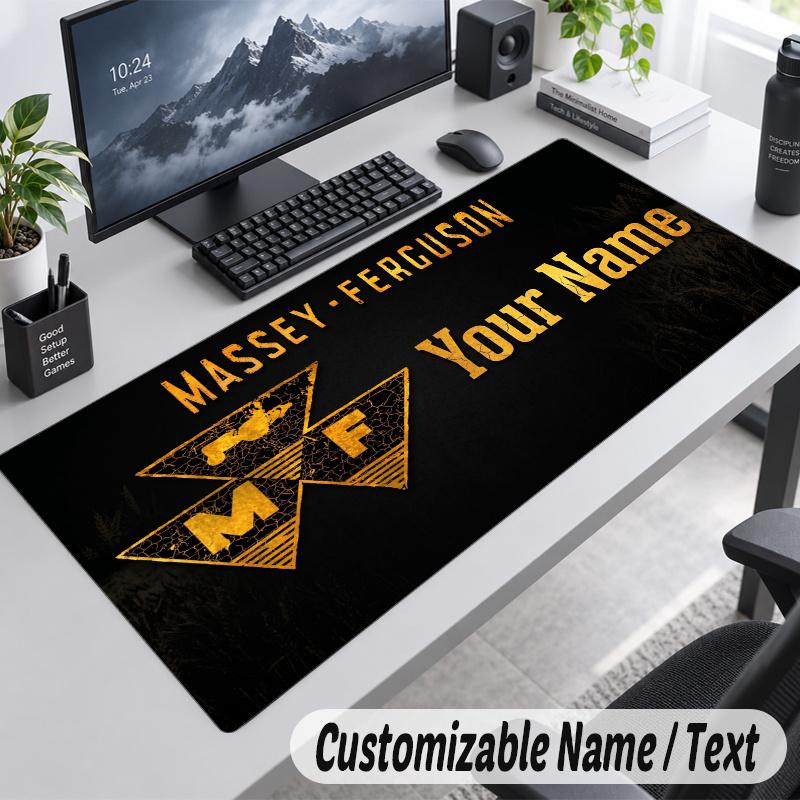 Massey Ferguson Personalized Large Mouse Pad Custom Name Text Extended Desk Mat Gaming Mousepad