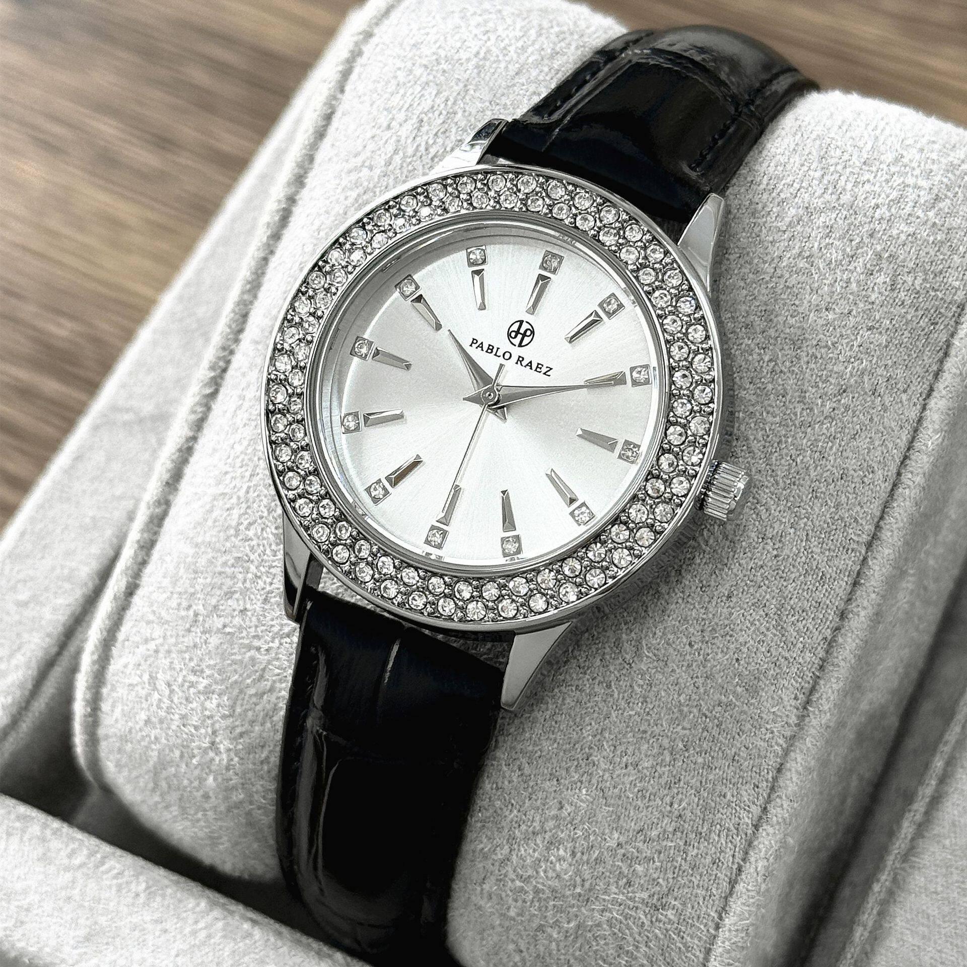 Pablo Raez Women s Casual Rhinestone Quartz Waterproof Wristwatch