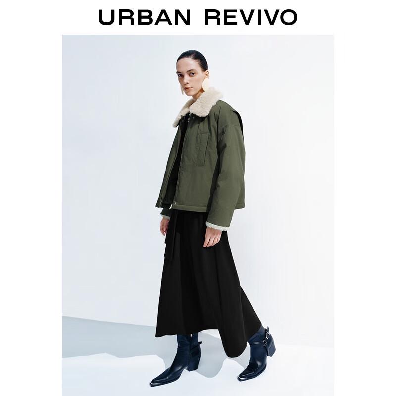 

UR 2025 Winter Women s Casual Plush Lapel Down Jacket S